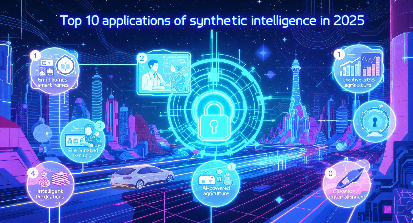 Top 10 Applications of Synthetic Intelligence in 2025 and Beyond